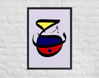 Love Arabic Calligraphy Framed Art Print